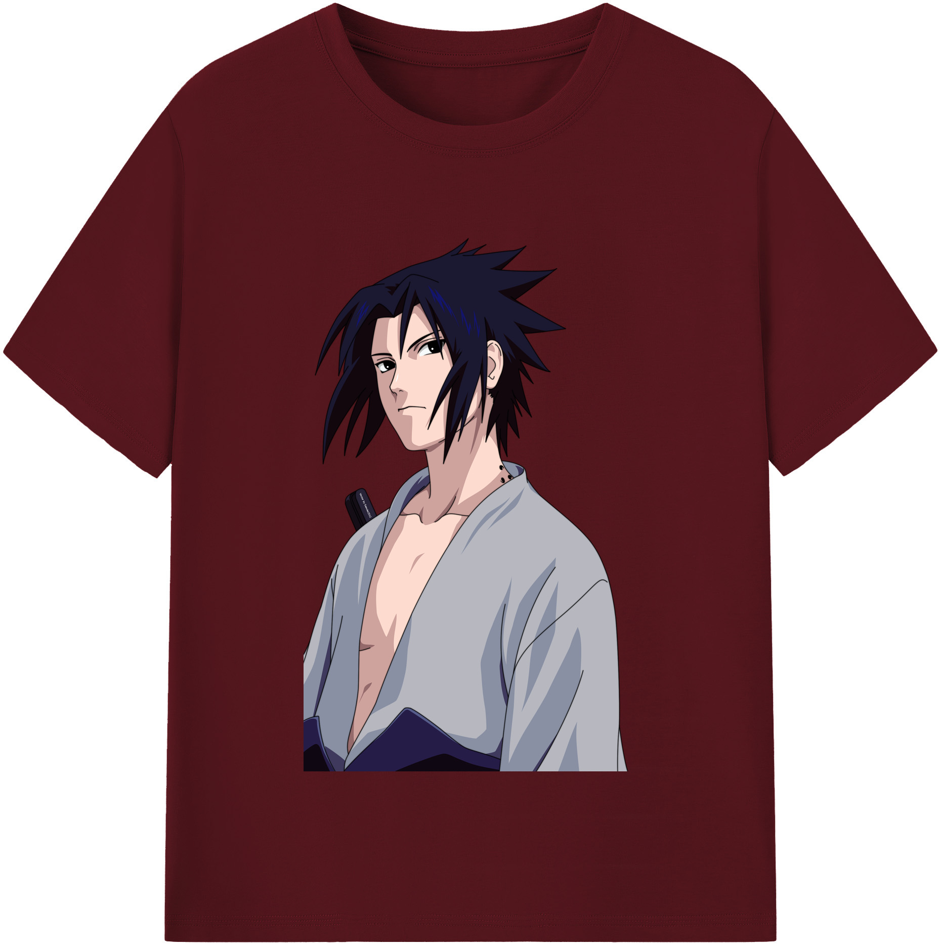 （画像用） NARUTO -ナルト- うちは サスケ Uchiha Sasuke 綿100％半袖Tシャツ（フロントプリント）